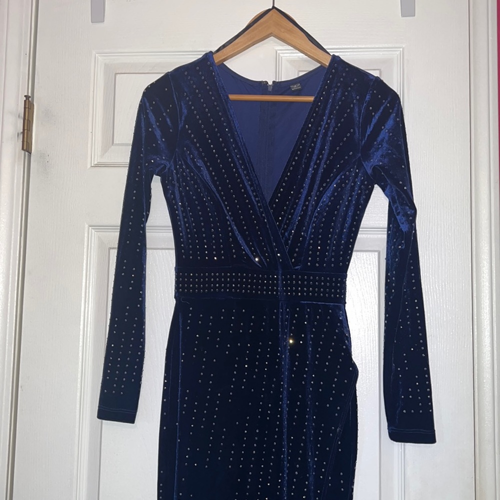 Windsor Slit Velvet Dress